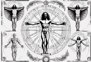 Vitruvian man tattoo idea