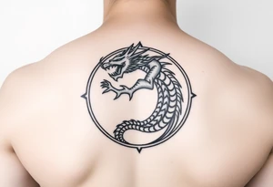 a dragon in a circle tattoo idea