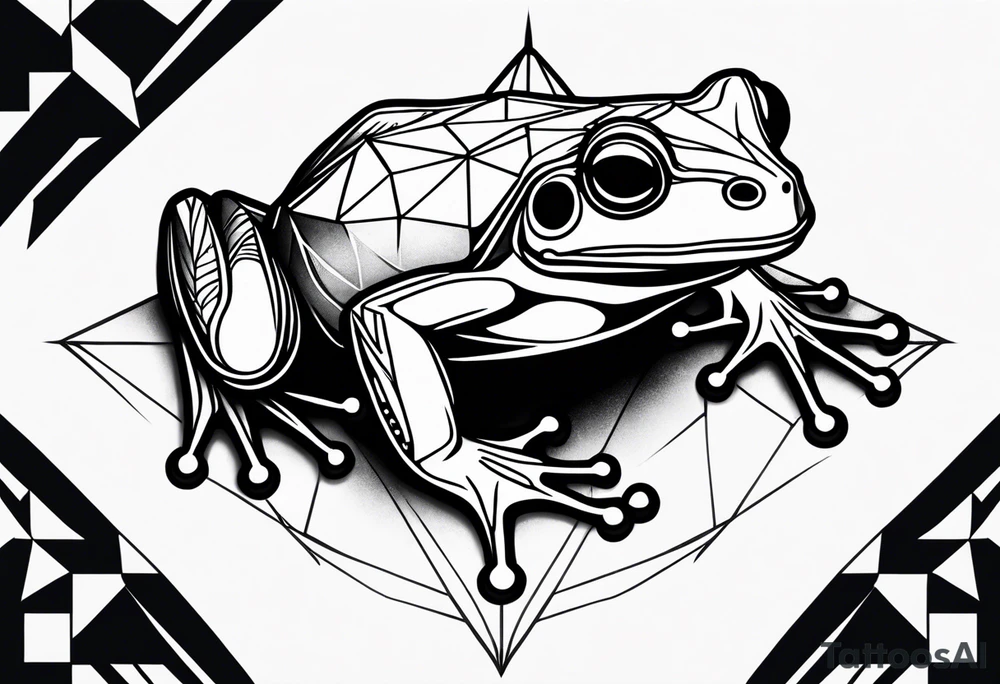 a simple frog tattoo idea
