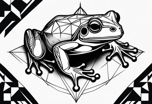 a simple frog tattoo idea