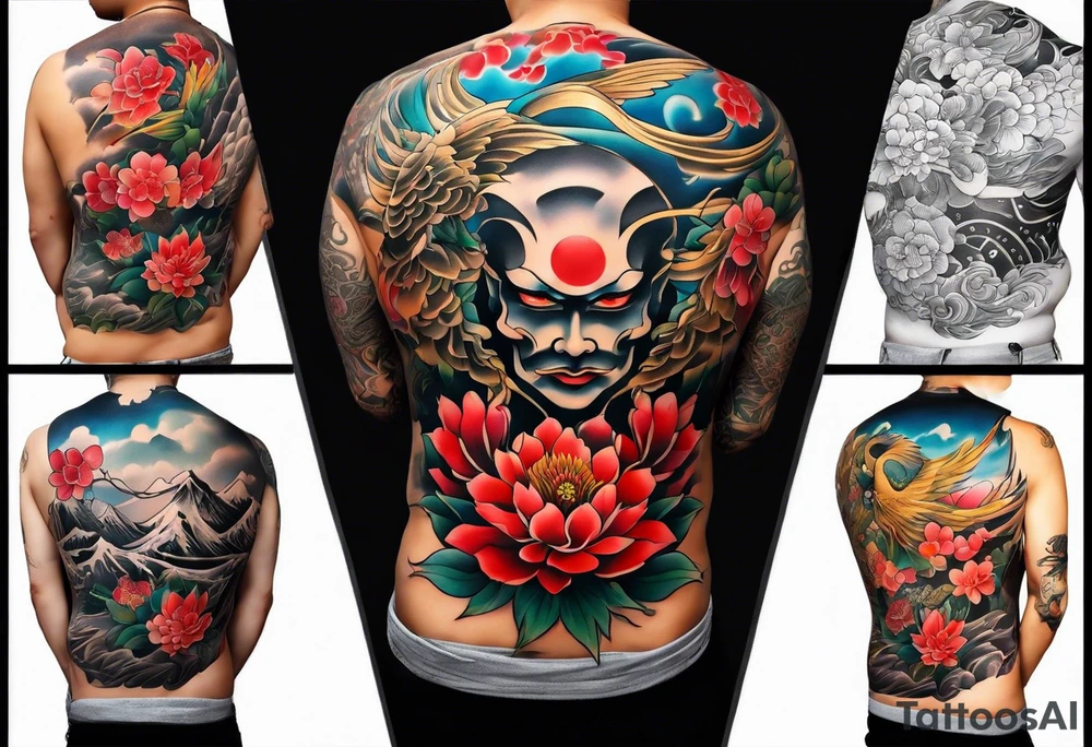 Japanese style for chest tattoo idea