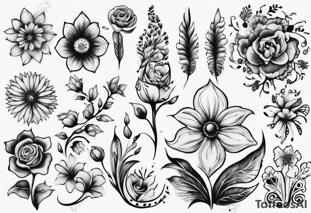 Ukranian Flowers tattoo idea
