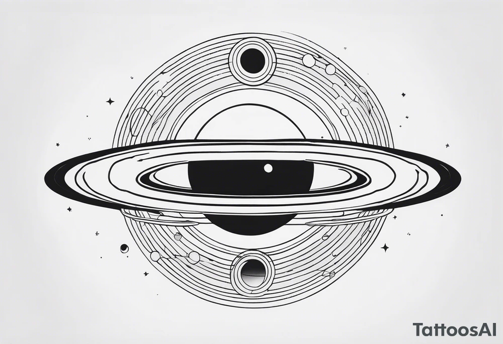 Saturn with infinity symbols tattoo idea