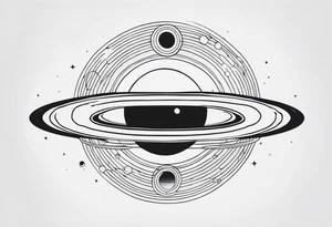 Saturn with infinity symbols tattoo idea