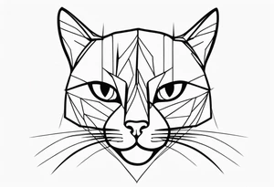 Cat tattoo small simple lines tattoo idea