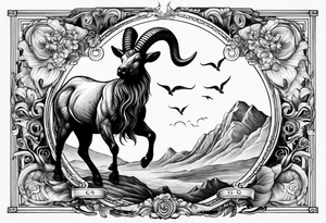 capricorn with shotgun tattoo idea