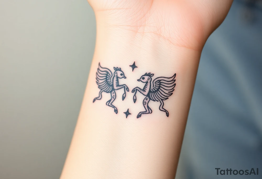 Asian, Gemini, twins tattoo idea