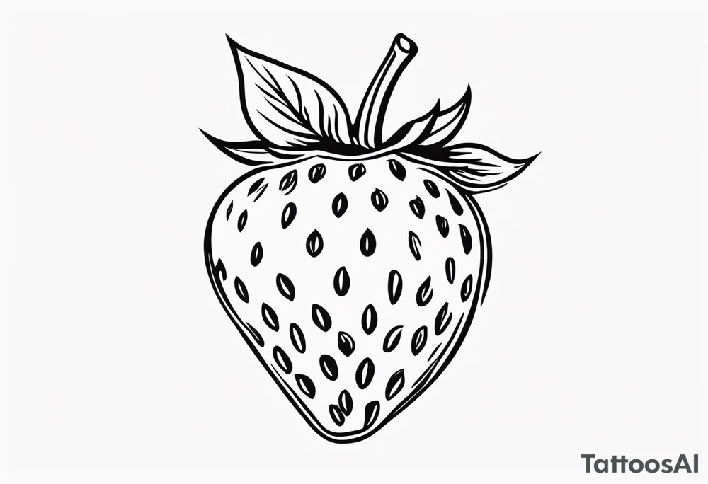 Strawberry tattoo idea