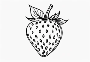 Strawberry tattoo idea