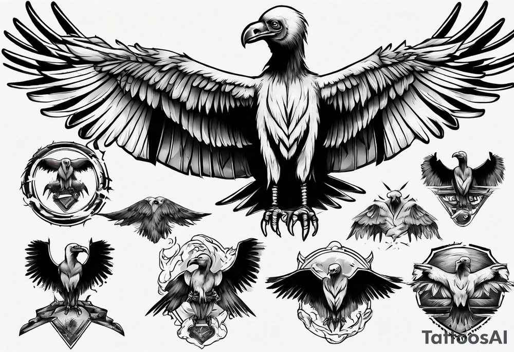 vulture
classic tattoo style tattoo idea