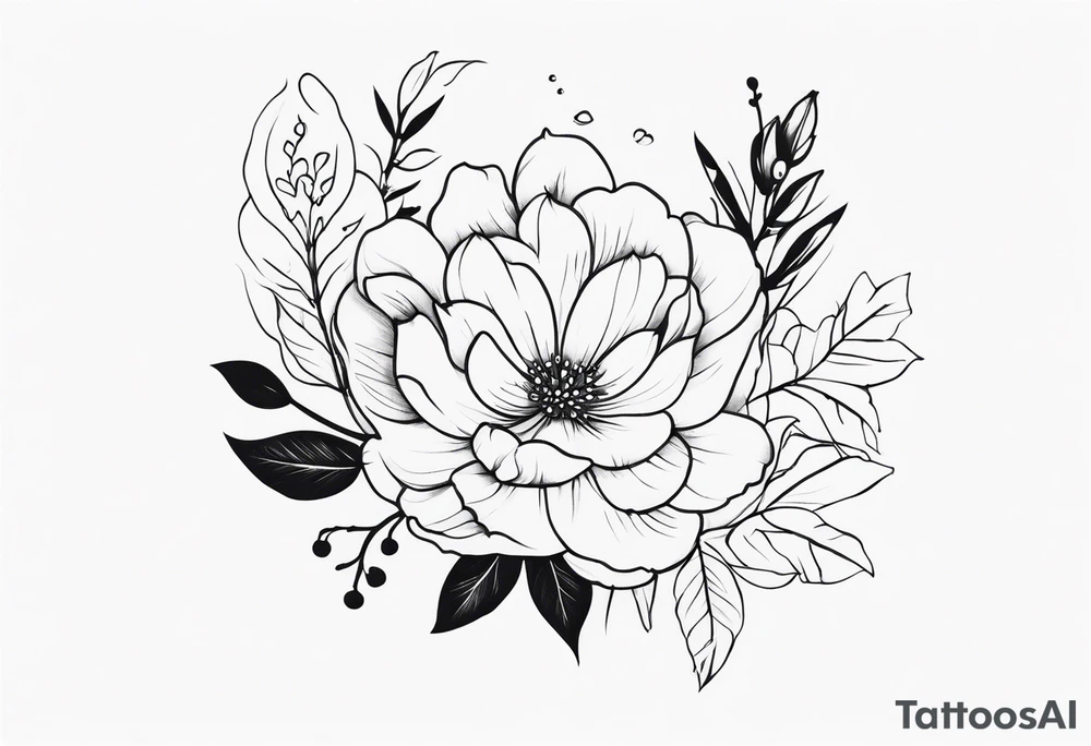 Floral sleeve tattoo idea