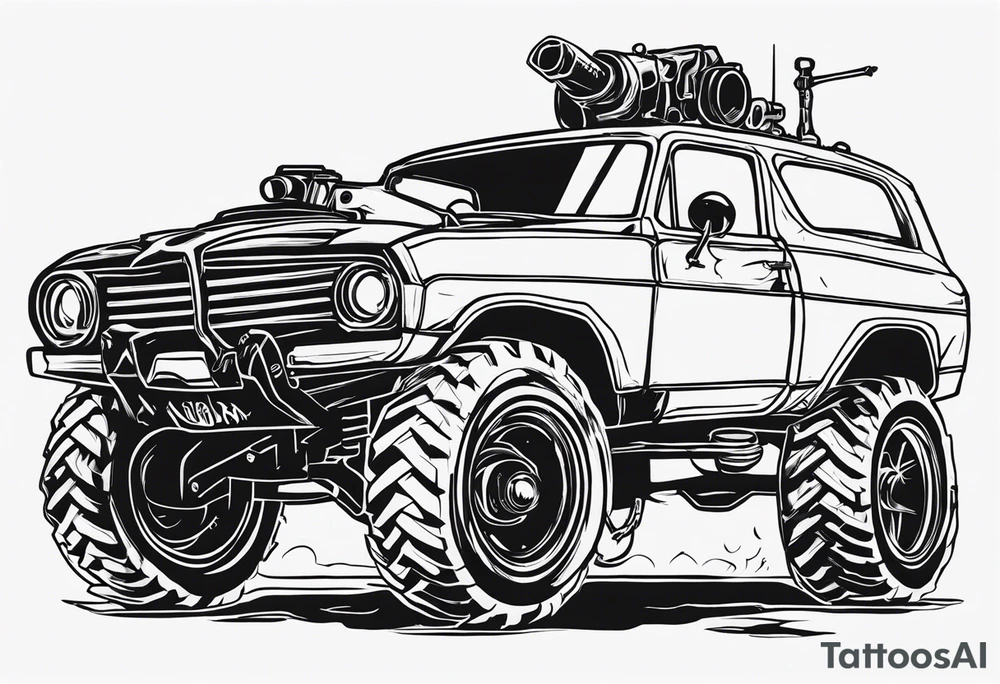 Mad max furiosa  Octoboss dementis war rig die eternal traditional tattoo idea
