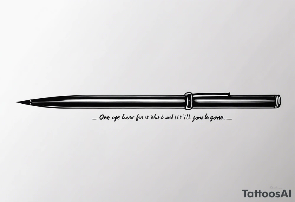 the words “one of these days and it won’t be long your gonna look for me and I’ll be gone” on a spine tattoo idea