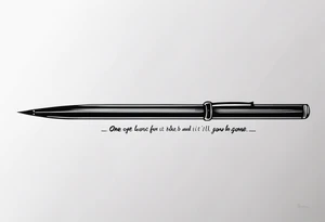 the words “one of these days and it won’t be long your gonna look for me and I’ll be gone” on a spine tattoo idea