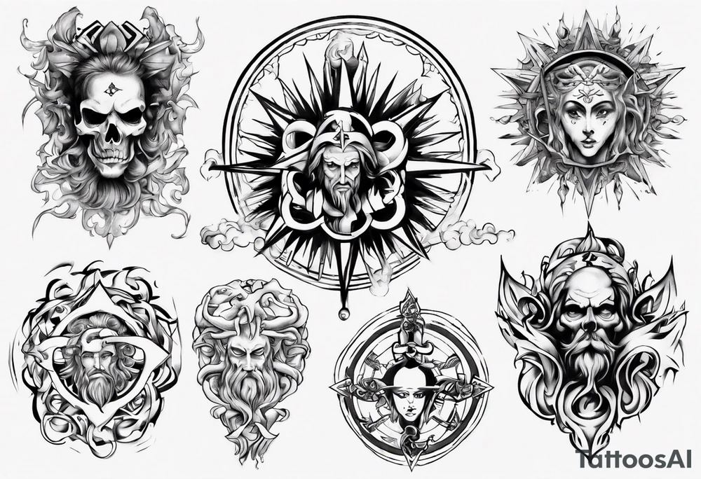 God’s strength and good judgement tattoo idea