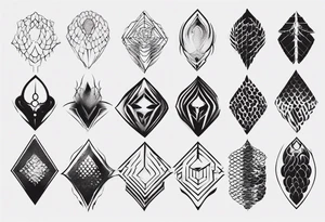 Dragon scale futuristic tattoo idea