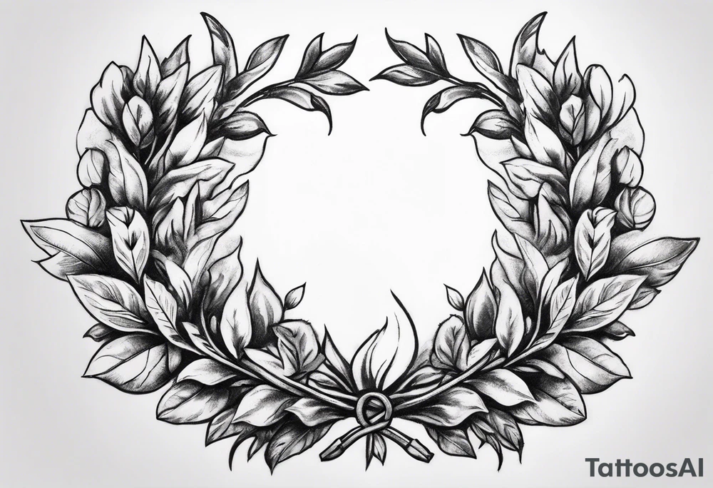 Triumph & victory; laurel wreath tattoo idea