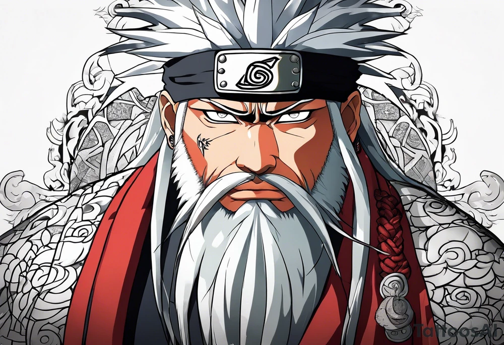 Sage mode jiraiya from the anime naruto tattoo idea