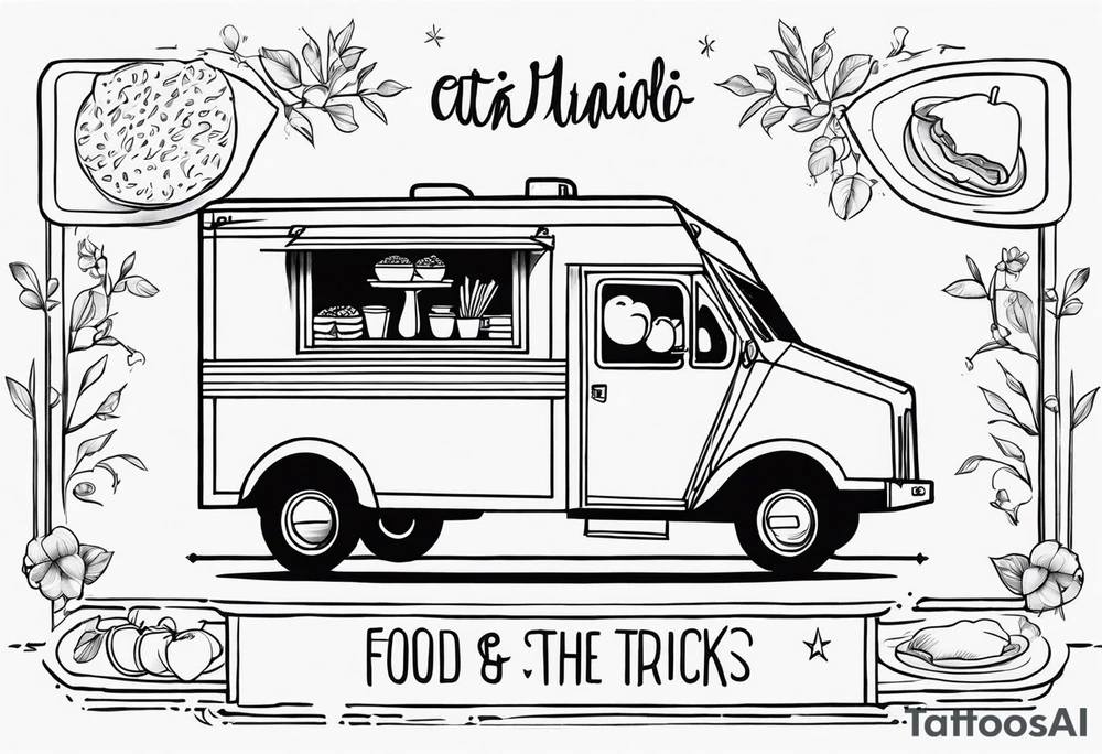 Step van food truck tatoo tattoo idea