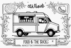 Step van food truck tatoo tattoo idea