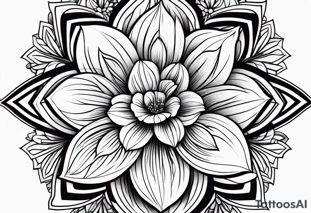 Cool flower. tattoo idea