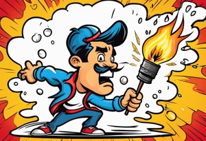 stick of dynamite trying to blow out his own burning fuse tattoo idea
