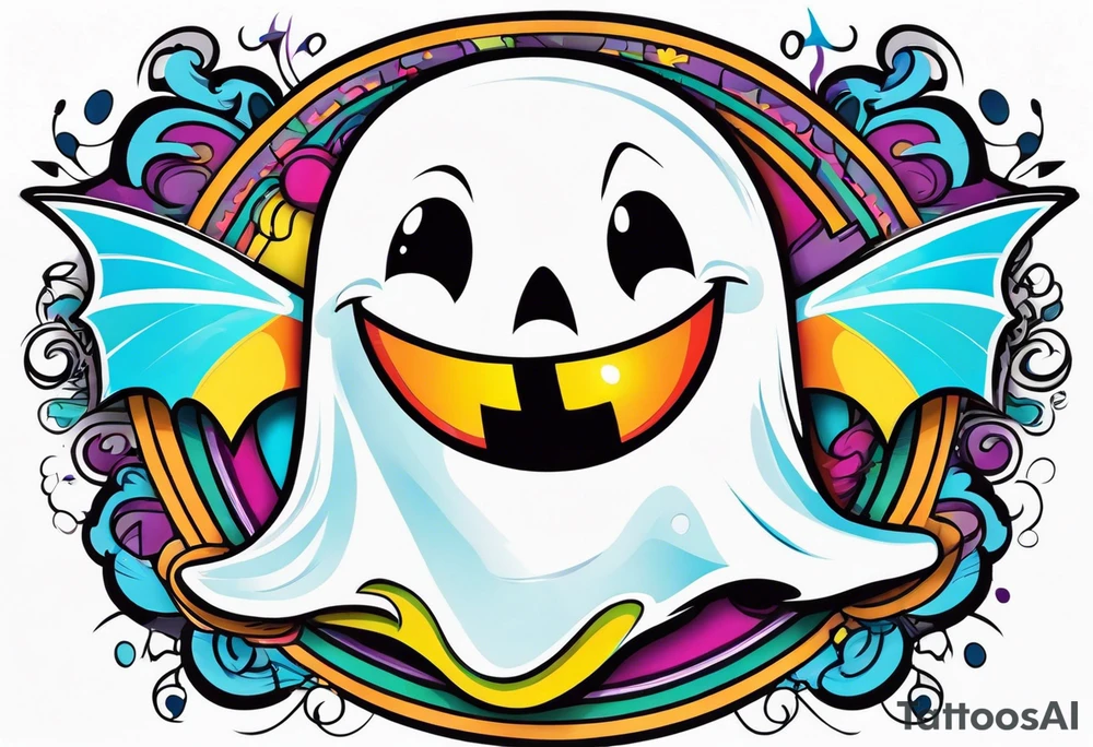 Digital ghost tattoo idea