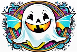 Digital ghost tattoo idea