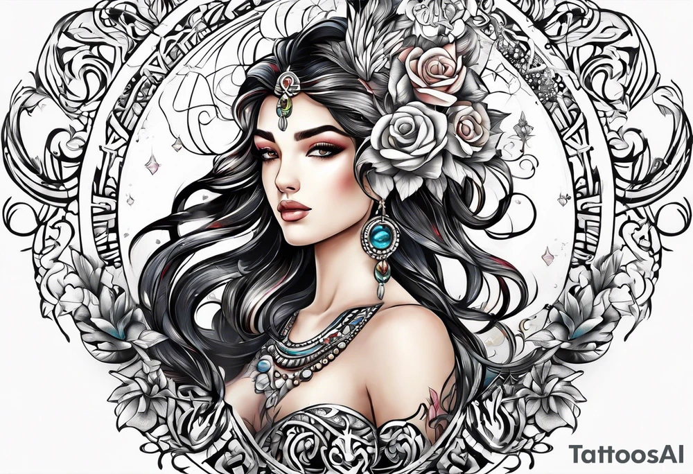 Love, source, abundance, Gemini male tattoo idea