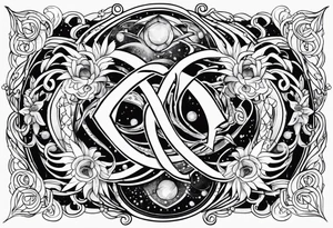 Aquarius and cancer merging together as one tattoo idea