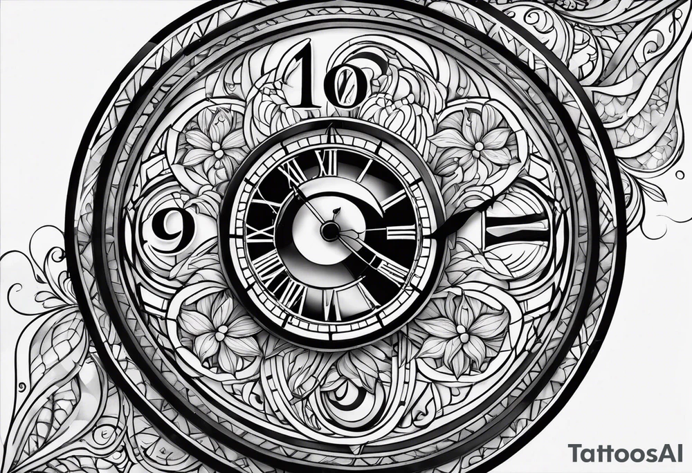 Half-sleeve tattoo that represents love, family, trust, patience, time, new adventures and tattoo idea