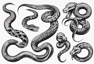 interlocking snakes tattoo idea