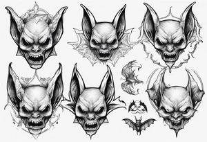 bat
hallucinating with demon face tattoo idea