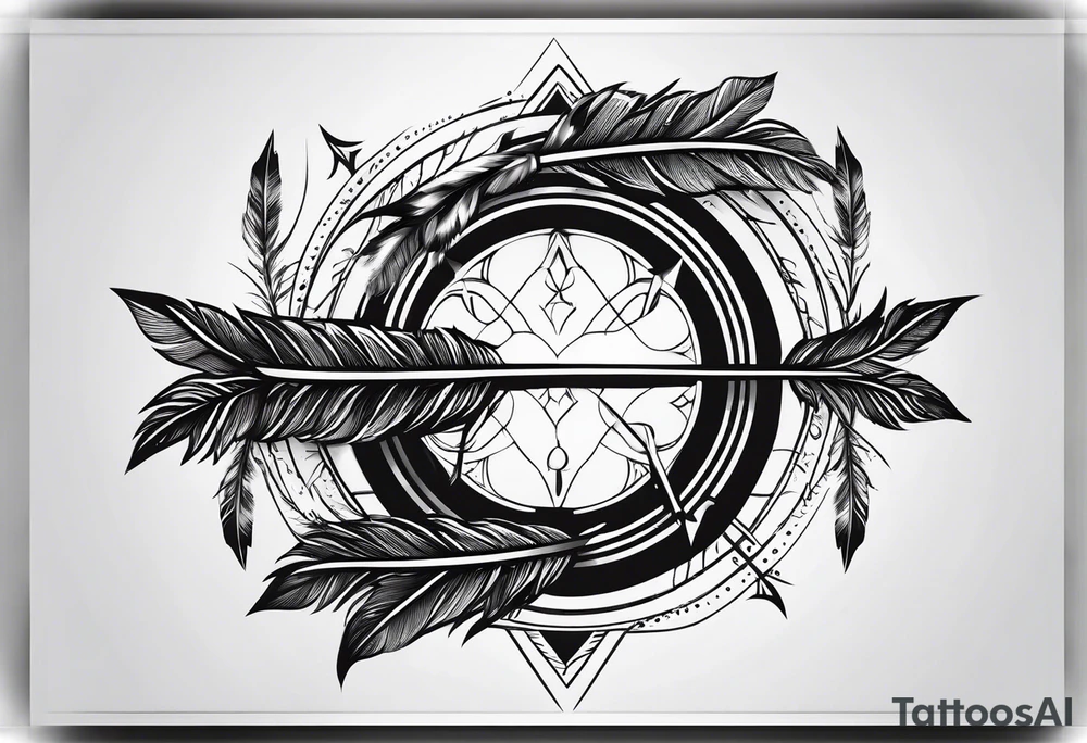 arrow with feather tattoo idea