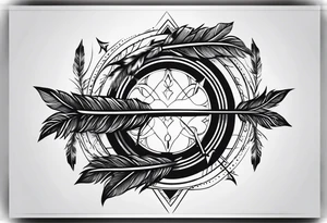 arrow with feather tattoo idea