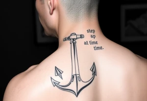 One step at a time with an anchor tattoo idea