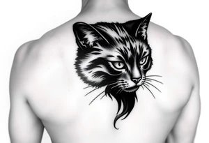 black cat tattoo idea