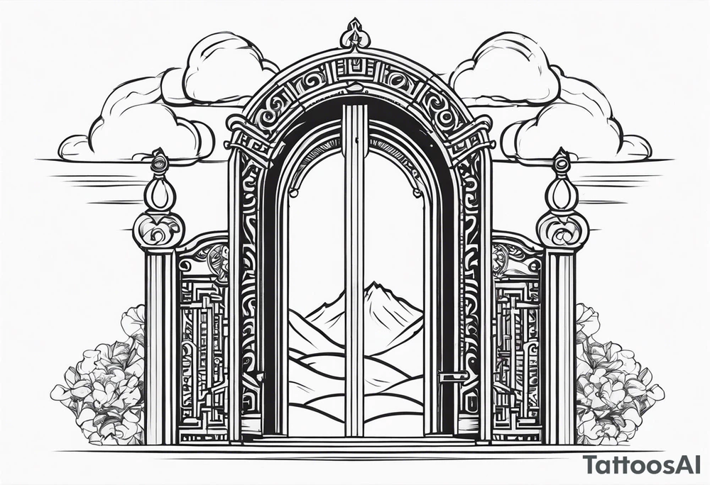 heaven gate vector tattoo idea