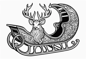 santa sleigh tattoo idea