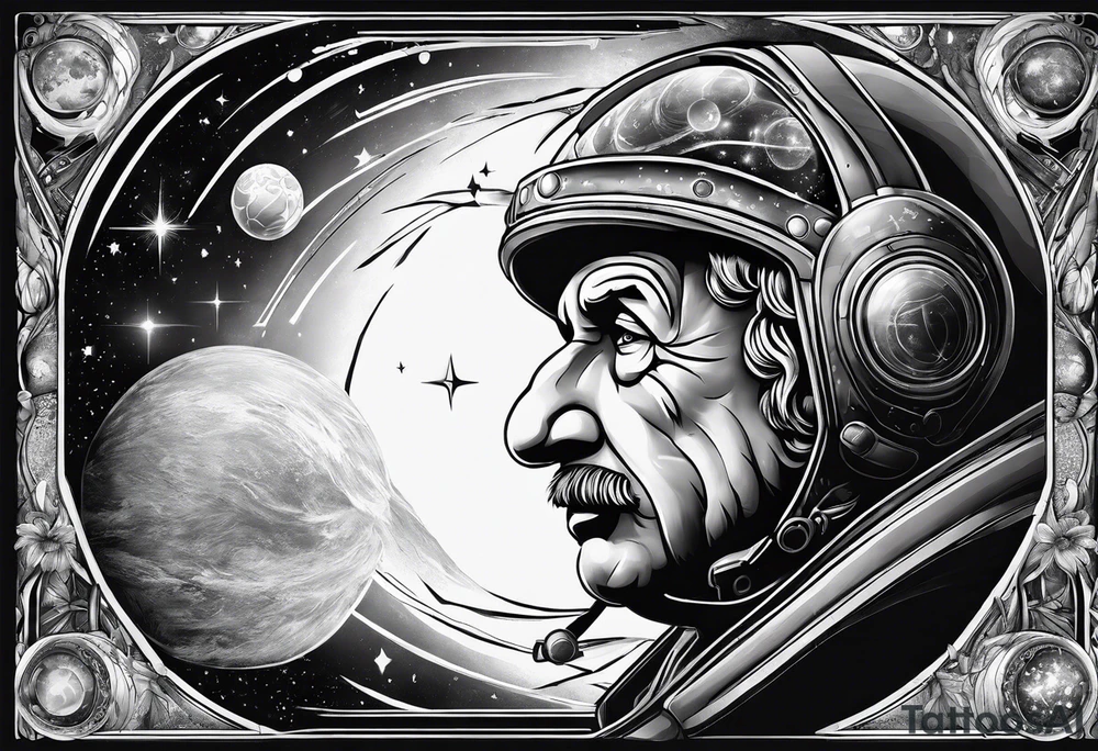 Spartan, outer space, Einstein, physics, writing, sleeve tattoo tattoo idea Spartan, outer space, Einstein, physics, writing, sleeve tattoo tattoo idea