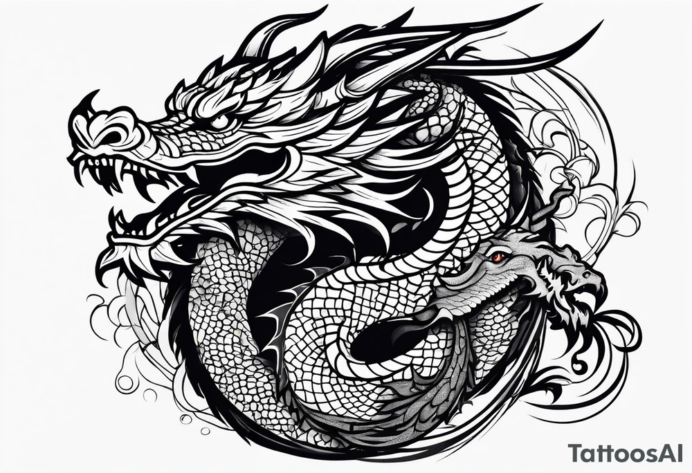 Dragon chinese tattoo idea