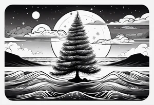 Christmas tree.  Salt air. Ocean. tattoo idea