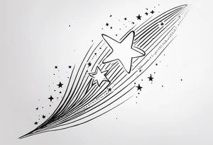 shooting star with a dna double helix tattoo idea