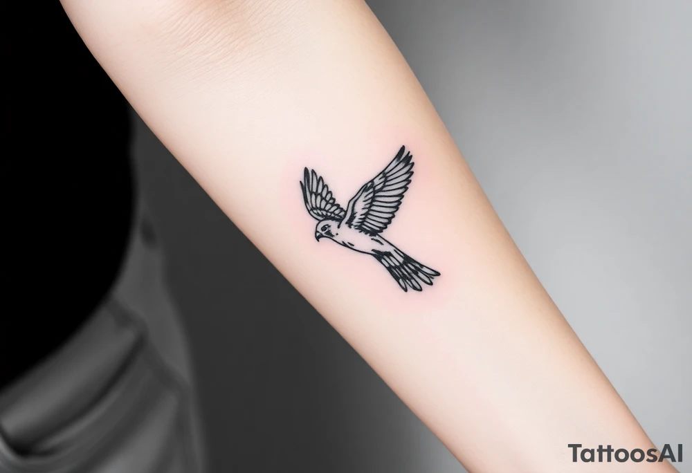 Nighthawk bird tattoo idea