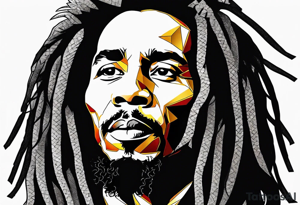 Bob Marley with lion tattoo idea