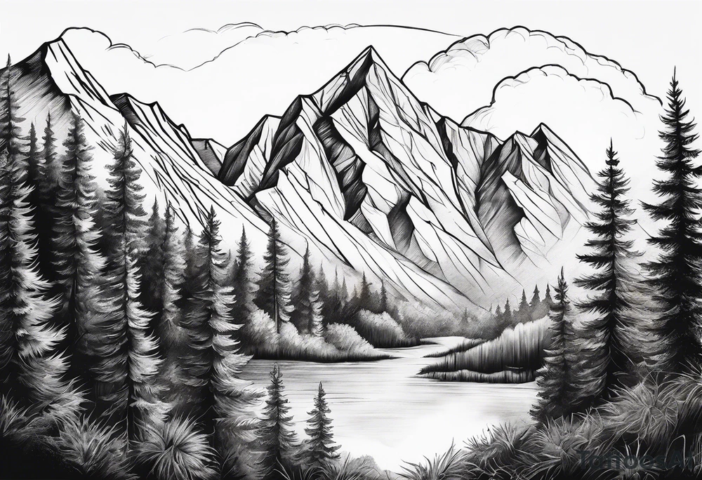 Mountains tattoo idea