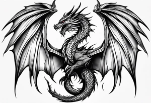 Dragon wings tattoo idea