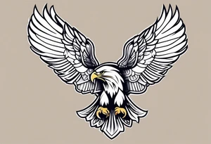 traditional eagle tattoo idea