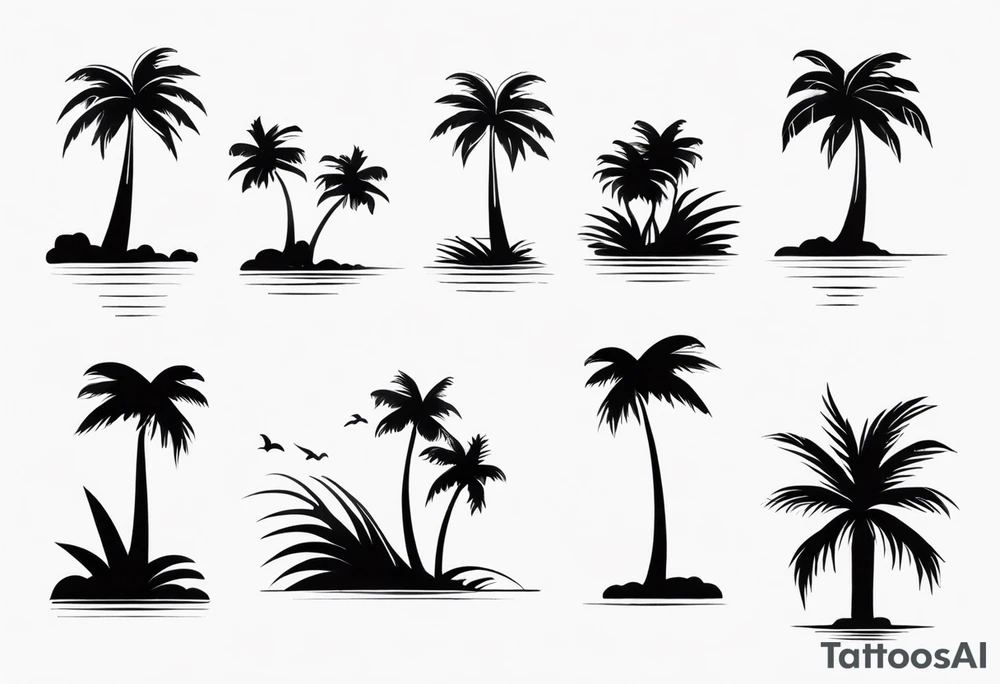 palm tree tattoo idea