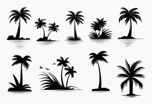 palm tree tattoo idea